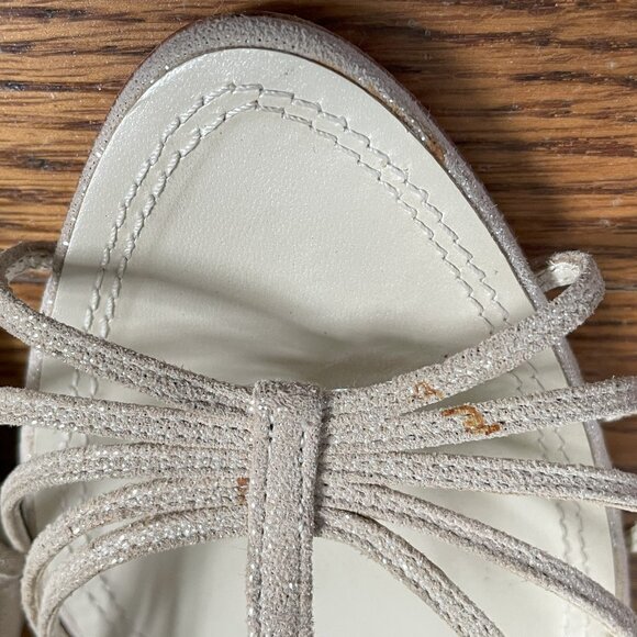 Ralph Lauren Purple Label Gold Suede Strappy Sandals, US 9 - Picture 11 of 16